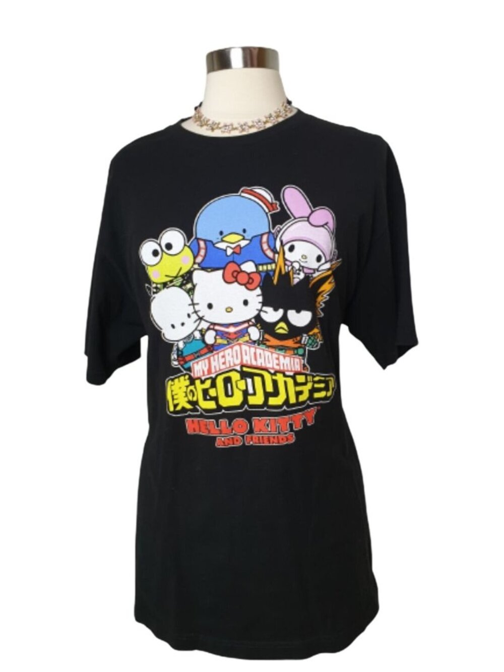 My Hero Academia Tee Hello Kitty Sanrio Mashup Over Logo XL Unisex Streetwear